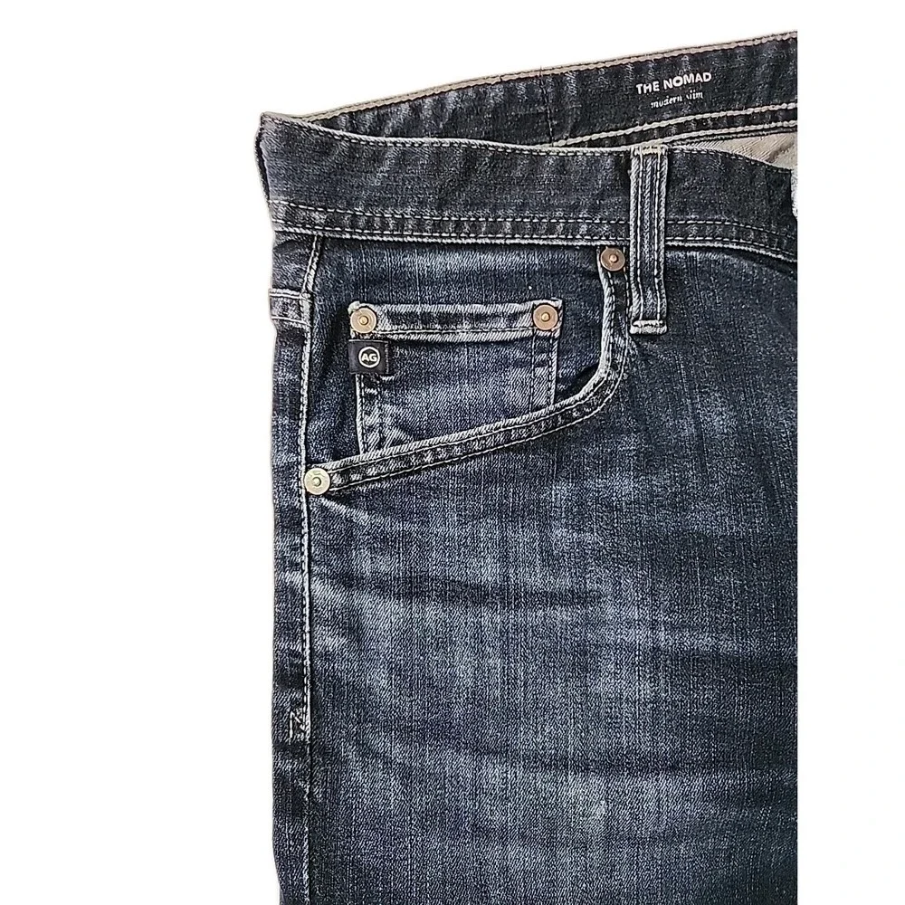AG Adriano Goldschmied Women's 32/30 Blue Jeans The Nomad SLIM Straight Leg EUC